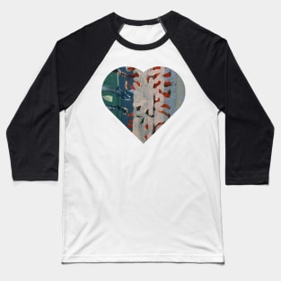 Abstract Leaves and Flowers Original Painting Baseball T-Shirt